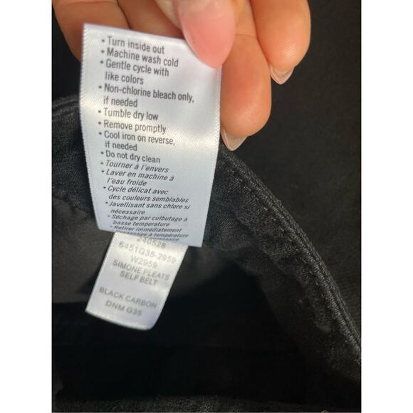 Paige Denim Simone Pleats in Black Carbon size 30 (US 10) - Picture 14 of 16